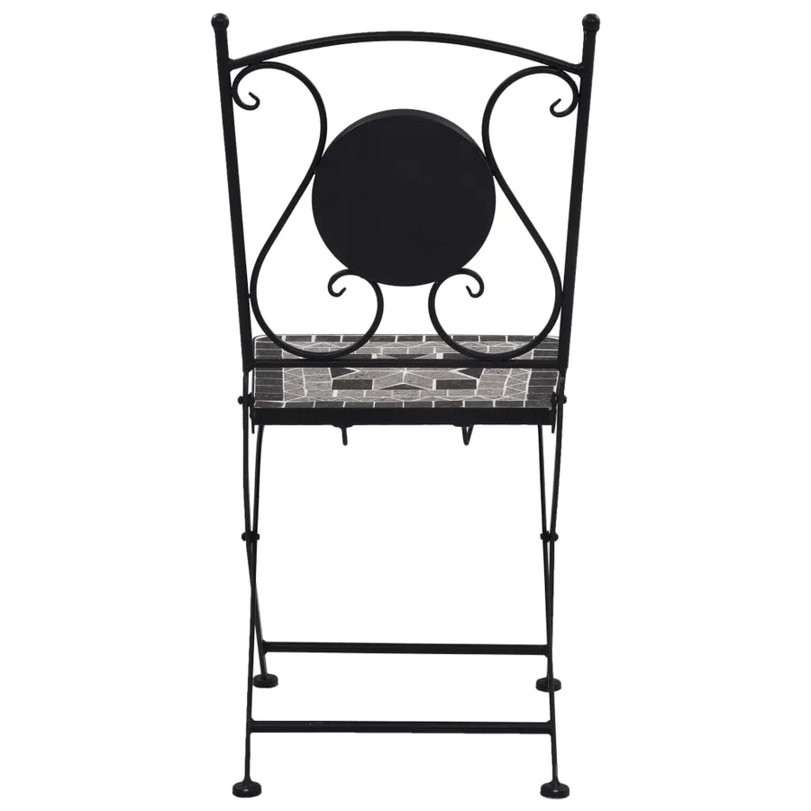 Mobilier de bistro 3 pcs mosaïque Carreaux céramiques Gris - 6