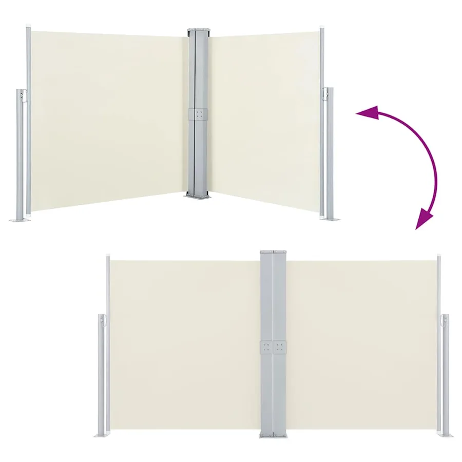 Auvent latéral rétractable Crème 140 x 600 cm - 5