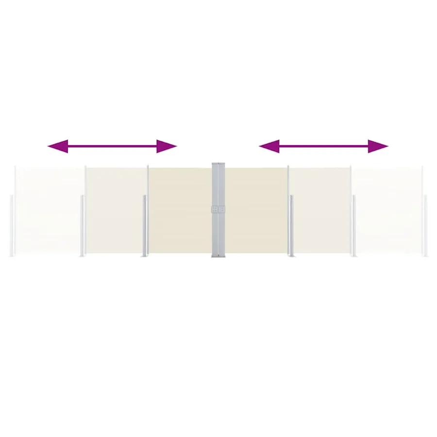 Auvent latéral rétractable Crème 140 x 600 cm - 6