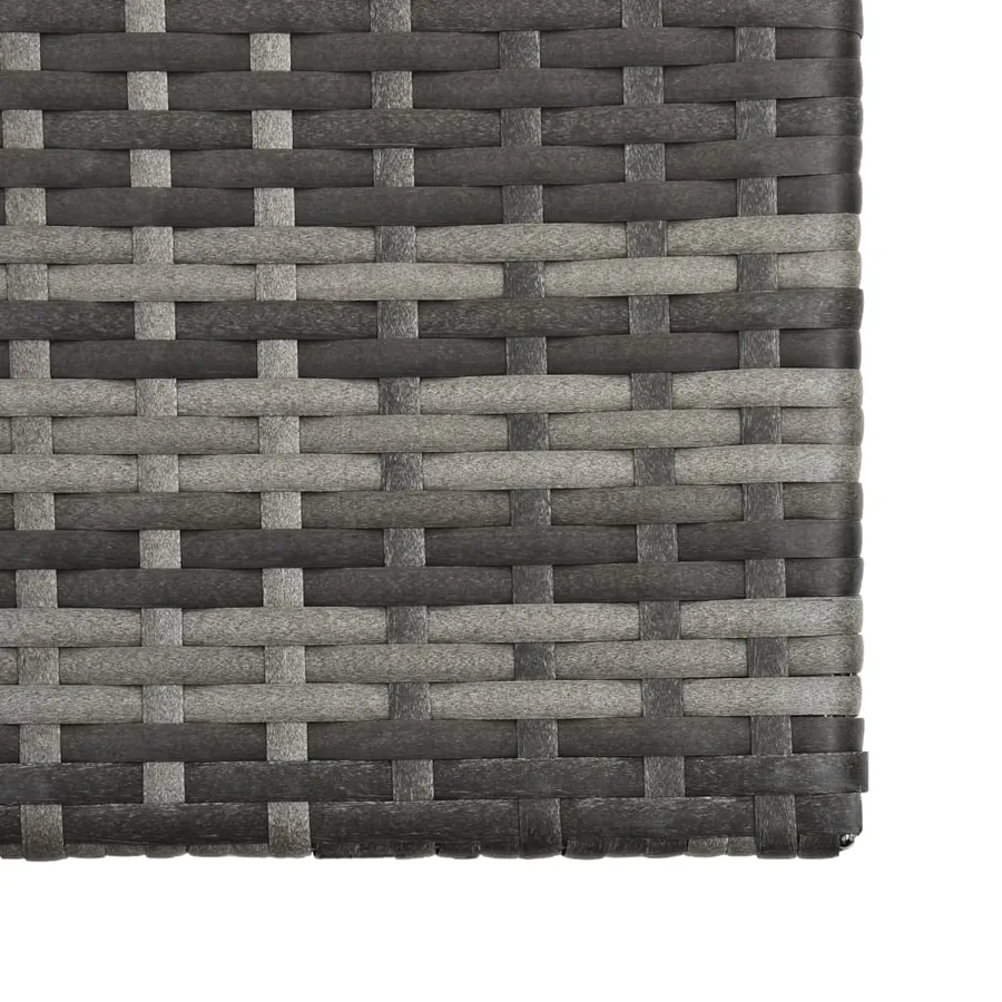 Salon de jardin 5 pcs avec coussins Résine tressée Gris - 5