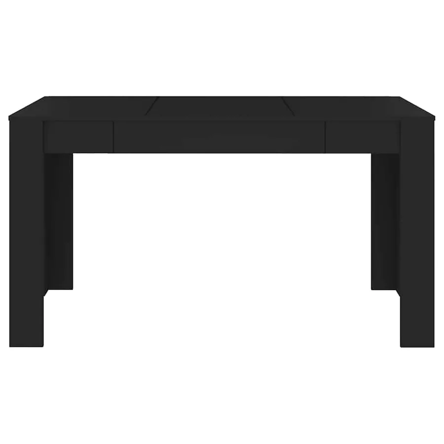 Table à manger Noir 140x74,5x76 cm Bois d'ingénierie - 3