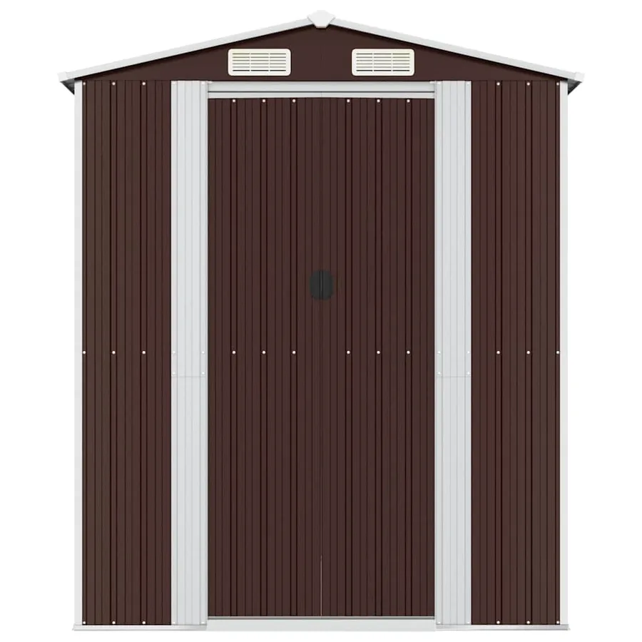 Abri de jardin Marron foncé 192x440x223 cm Métal galvanisé - 3