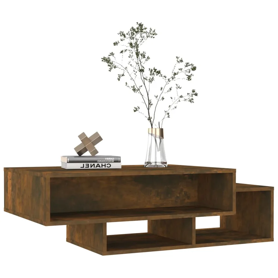 Table basse Chêne fumé 105x55x32 cm Bois d'ingénierie - 3