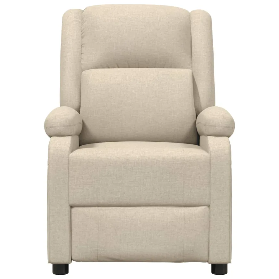 Fauteuil électrique de massage Crème Tissu - 4