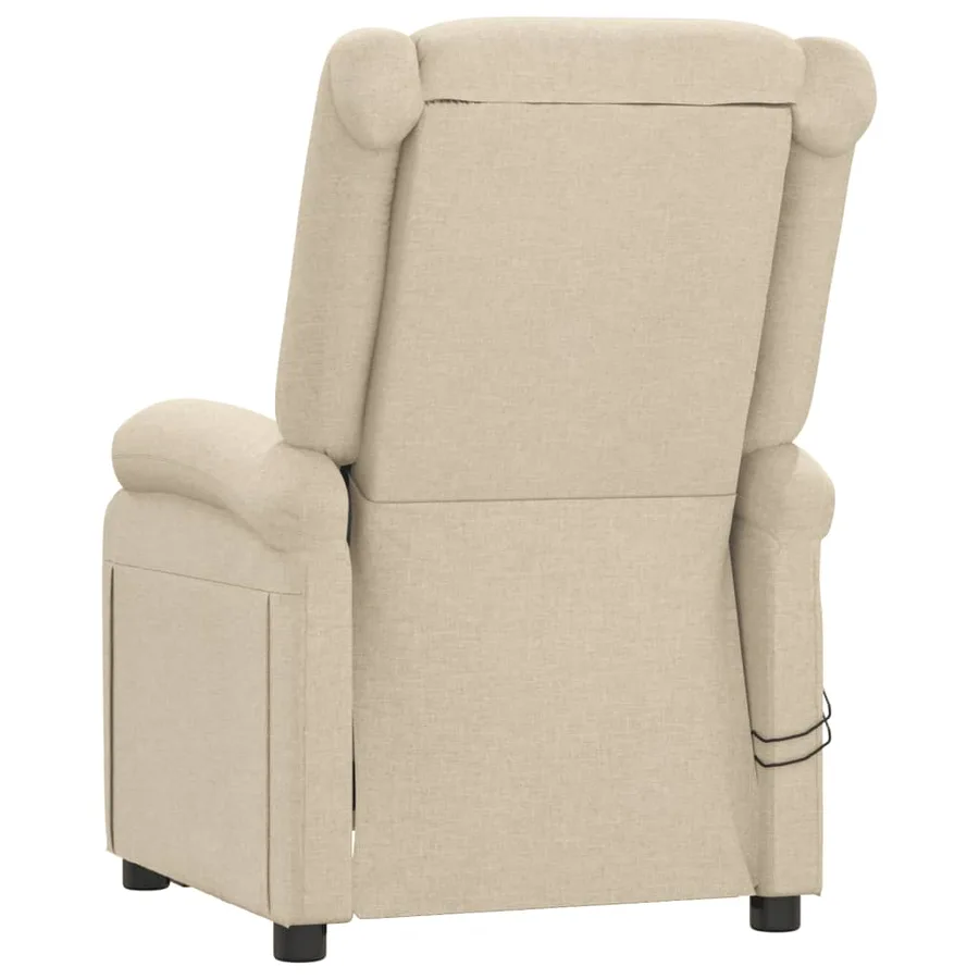 Fauteuil électrique de massage Crème Tissu - 6
