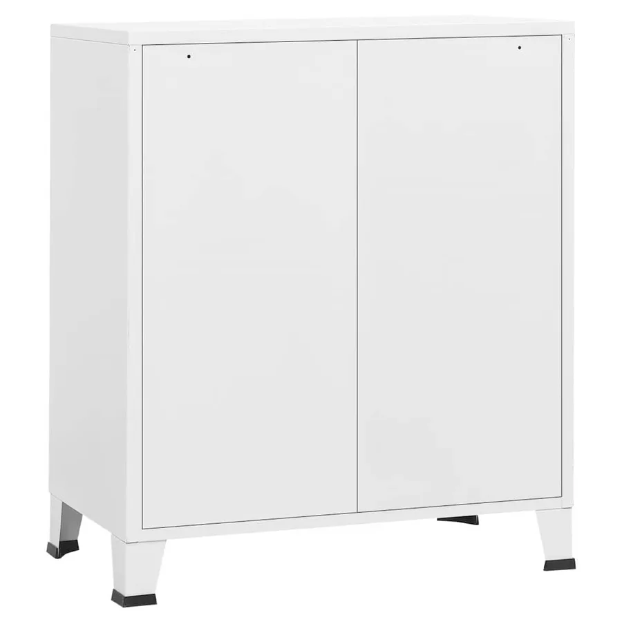 Armoire à tiroirs industrielle Blanc 78x40x93 cm Métal - 6