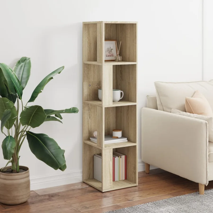 Armoire d'angle Chêne sonoma 33x33x132 cm Bois d’ingénierie - 3