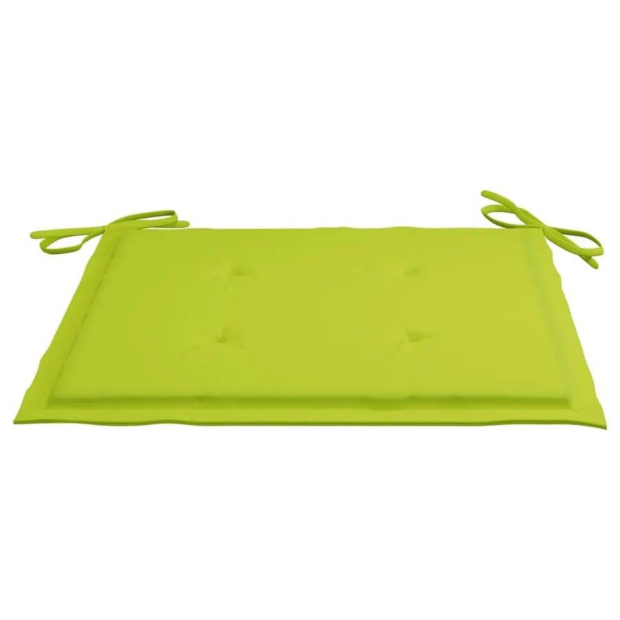 Chaises de jardin empilables avec coussins lot de 6 Teck solide - 39