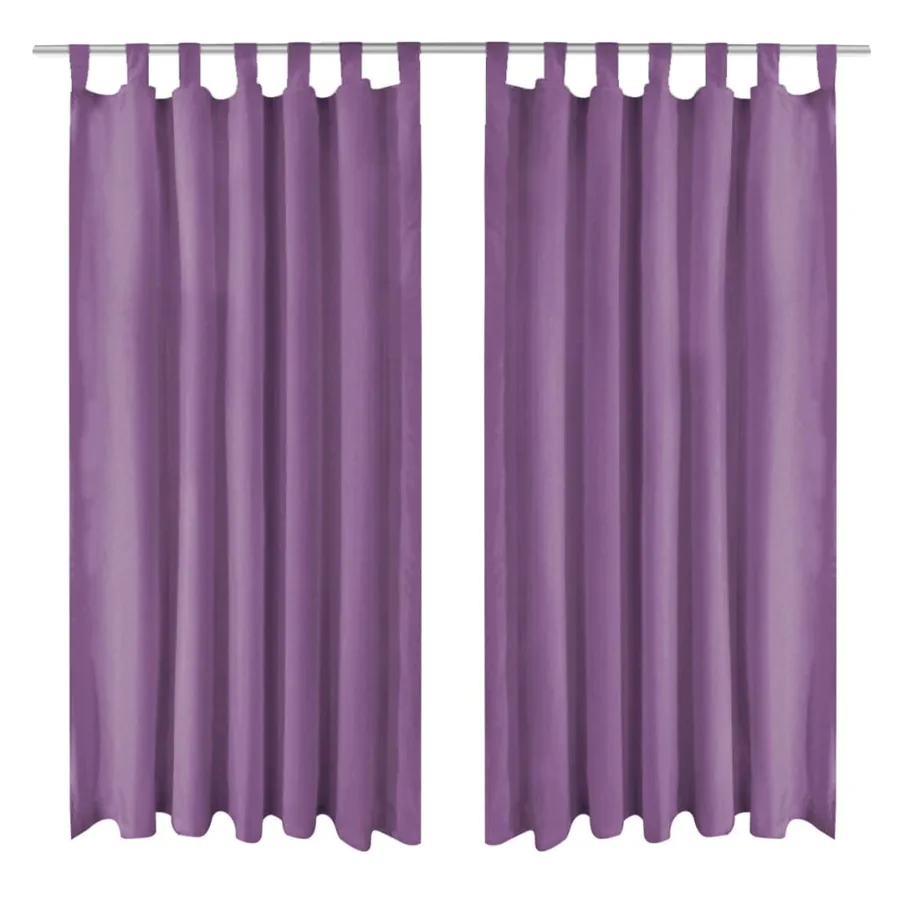 Rideau occultant avec boucles 2 pcs 140 x 225 cm Lilas