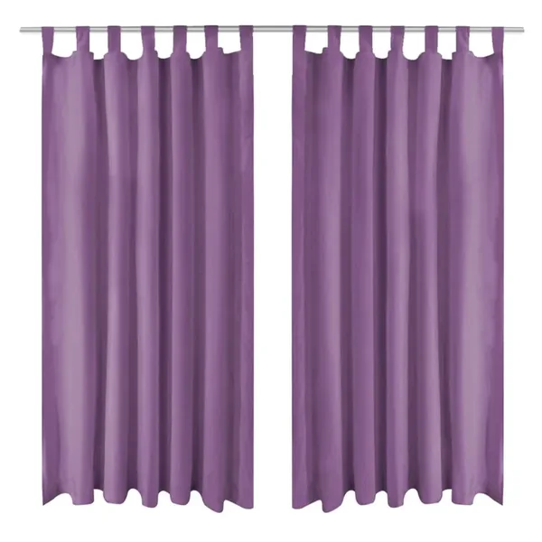 Rideau occultant avec boucles 2 pcs 140 x 225 cm Lilas