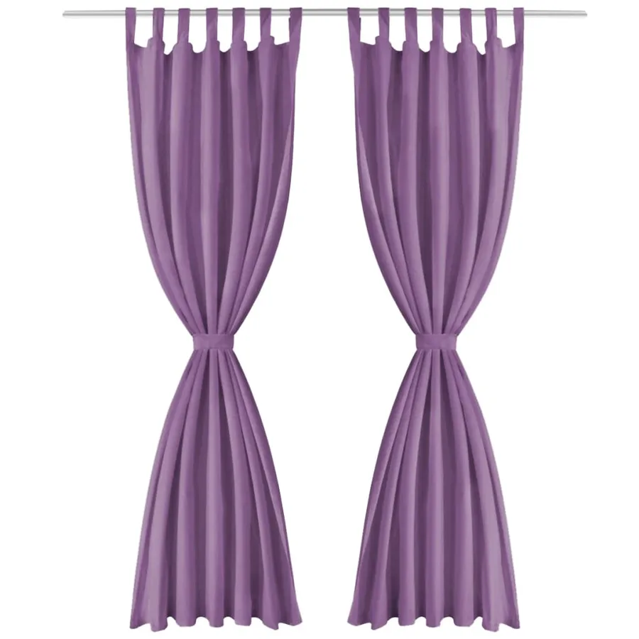 Rideau occultant avec boucles 2 pcs 140 x 225 cm Lilas - 2