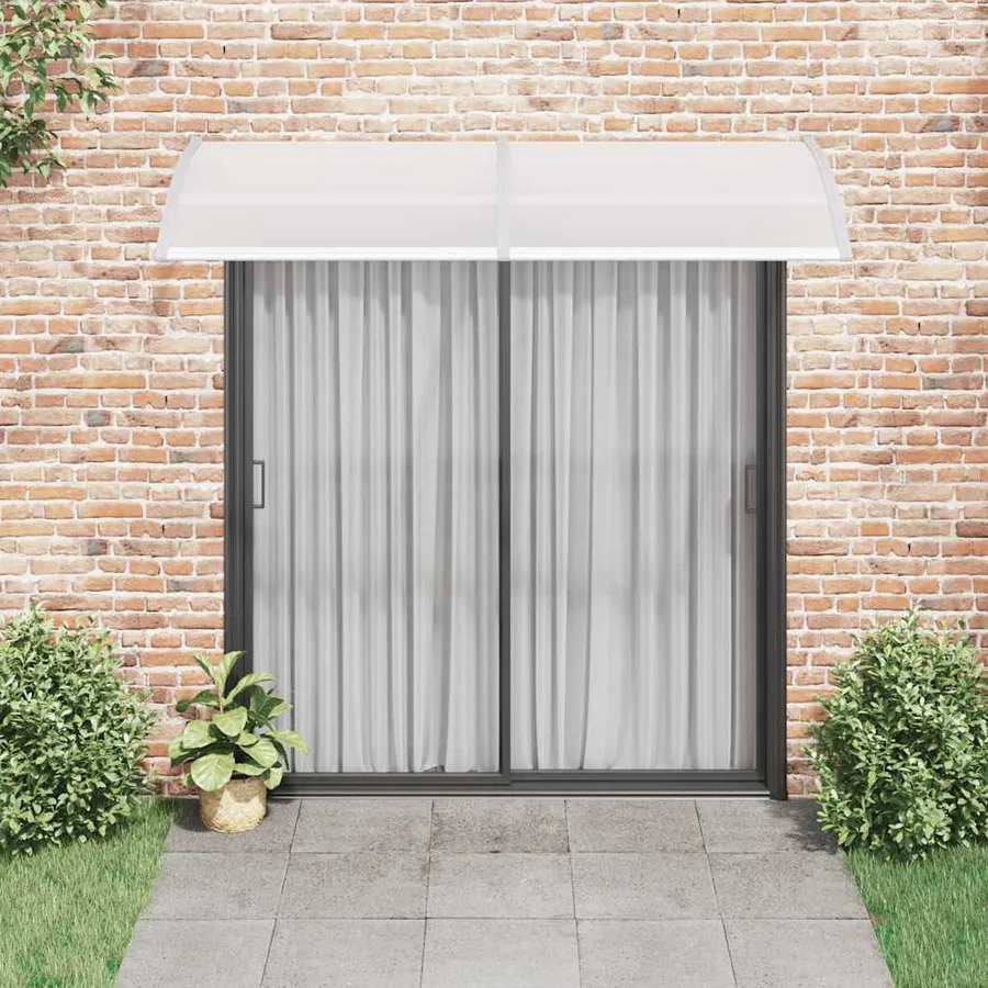 Auvent de porte Gris 240x100 cm Polycarbonate - 3
