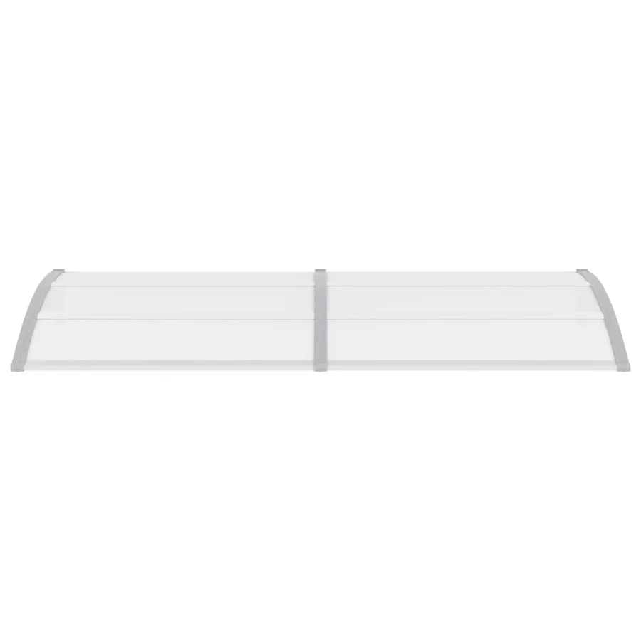 Auvent de porte Gris 240x100 cm Polycarbonate - 4