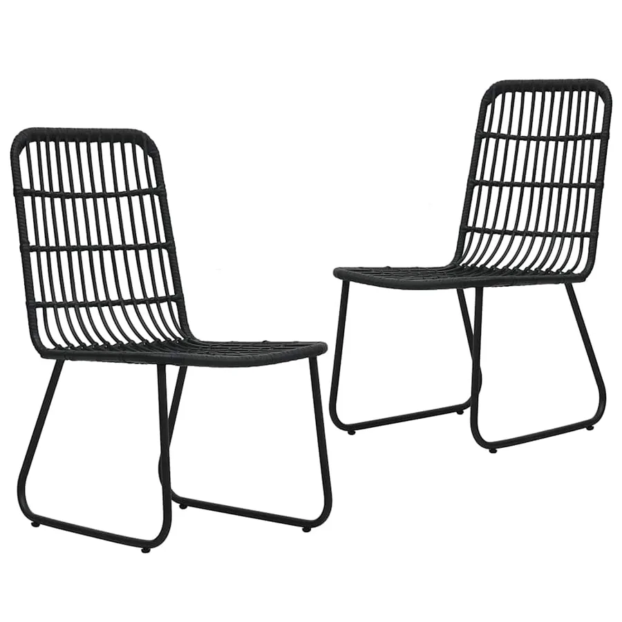 Ensemble à manger d'extérieur 3 pcs résine tressée et verre - 3