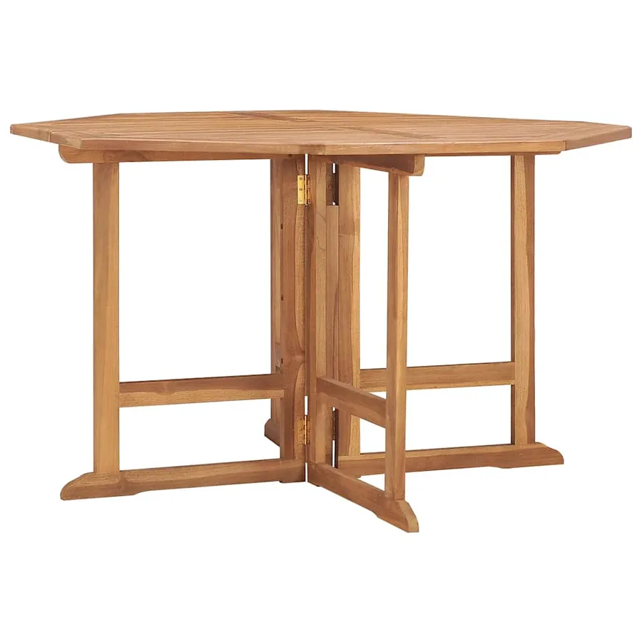 Ensemble à manger d'extérieur pliable 5 pcs Bois solide de teck - 4