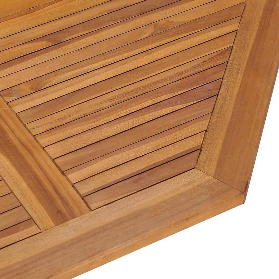 Ensemble à manger d'extérieur pliable 5 pcs Bois solide de teck - 7