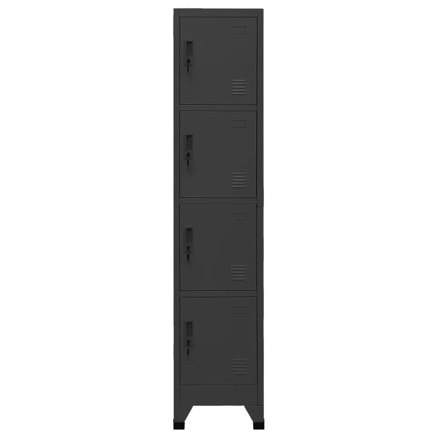 Armoire à casiers Anthracite 38x45x180 cm Acier - 2