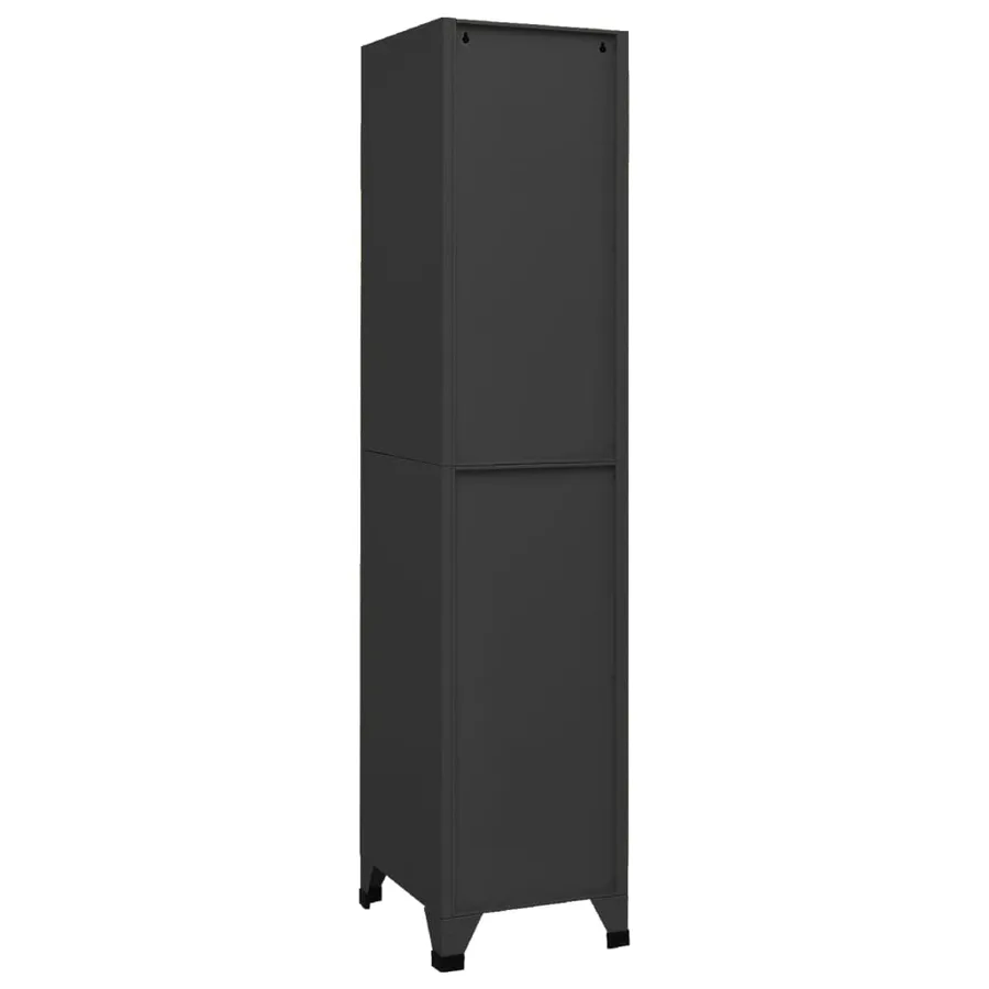 Armoire à casiers Anthracite 38x45x180 cm Acier - 3