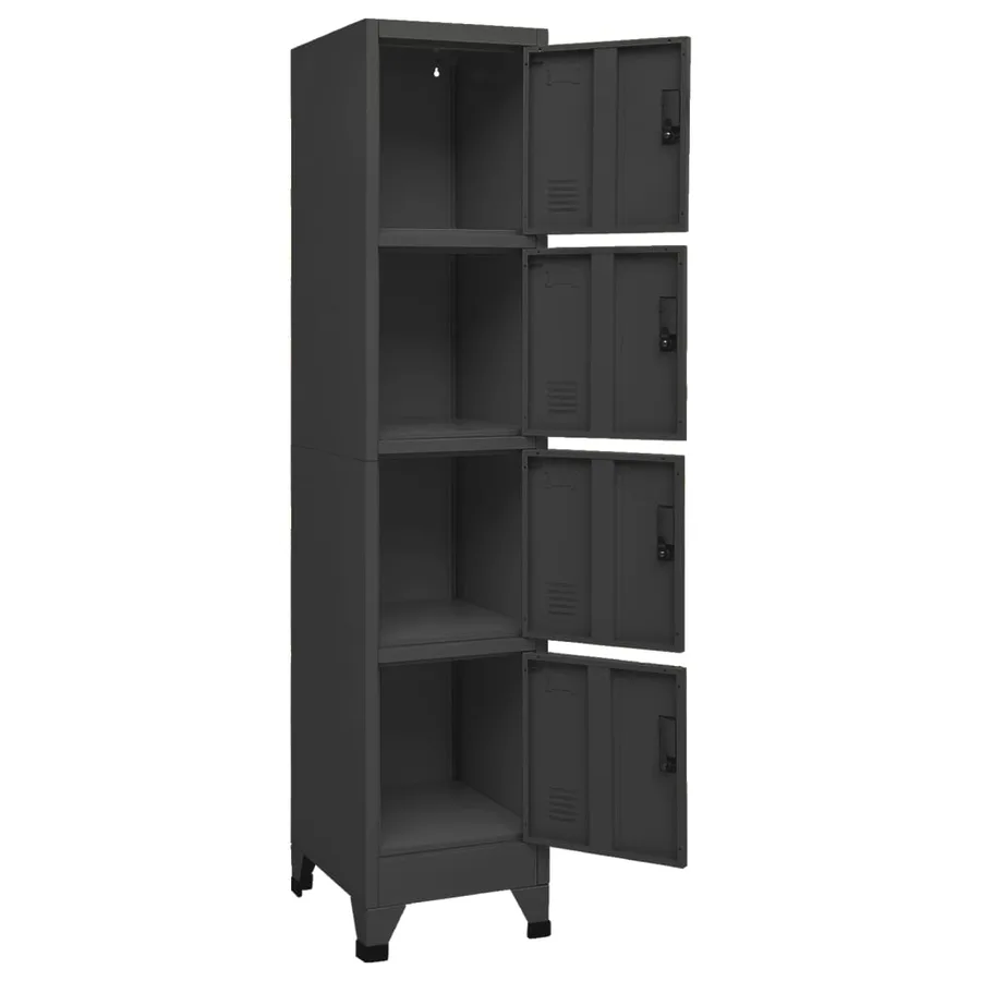 Armoire à casiers Anthracite 38x45x180 cm Acier - 5
