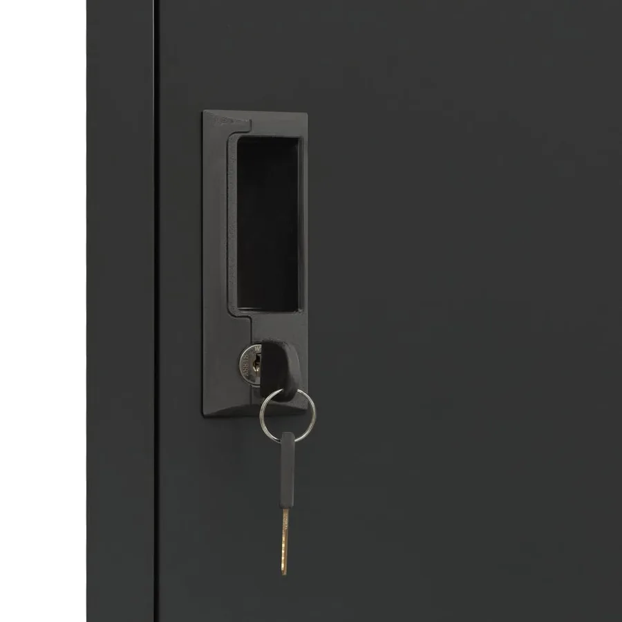 Armoire à casiers Anthracite 38x45x180 cm Acier - 7
