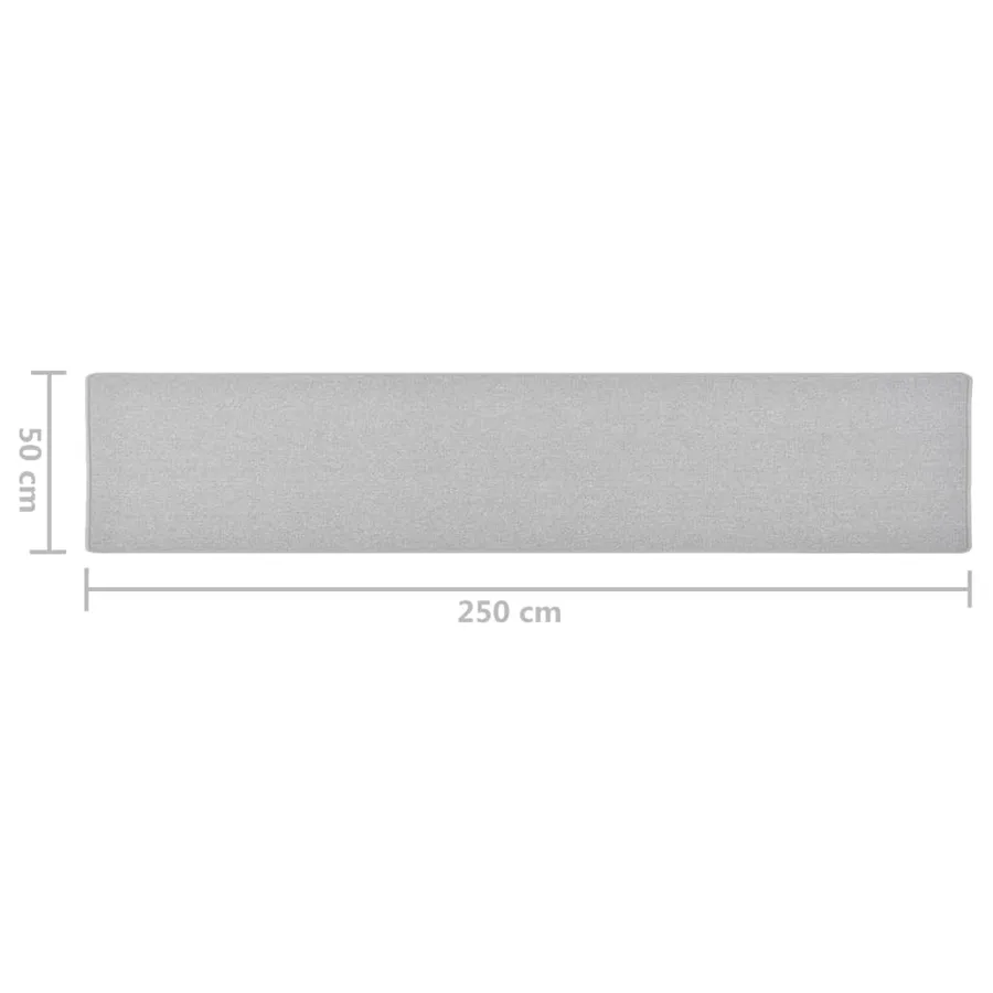 Tapis de couloir Gris clair 50x250 cm - 7