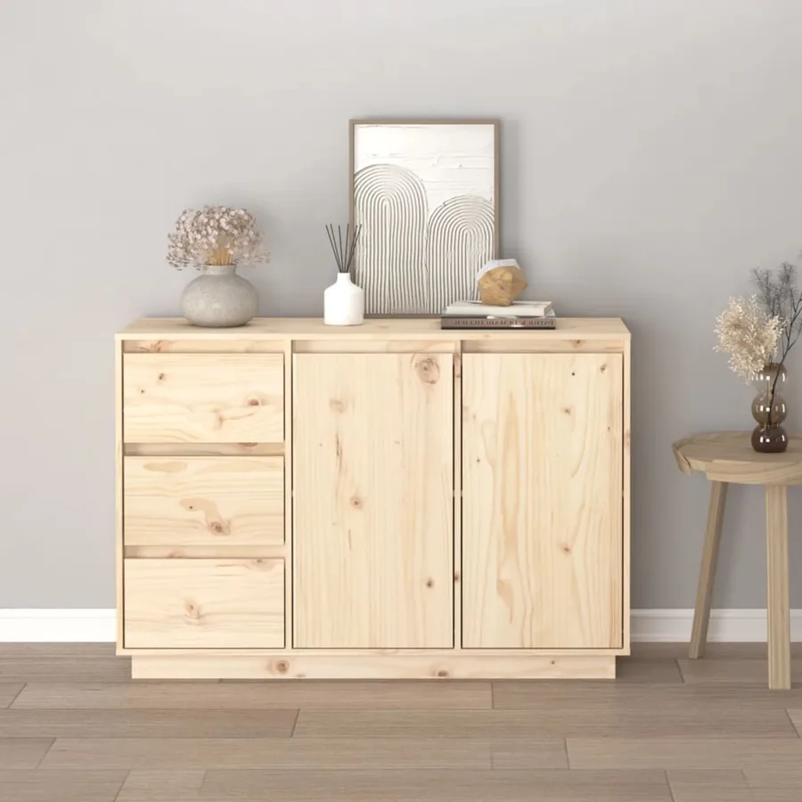 Buffet 111x34x75 cm Bois massif de pin - 3