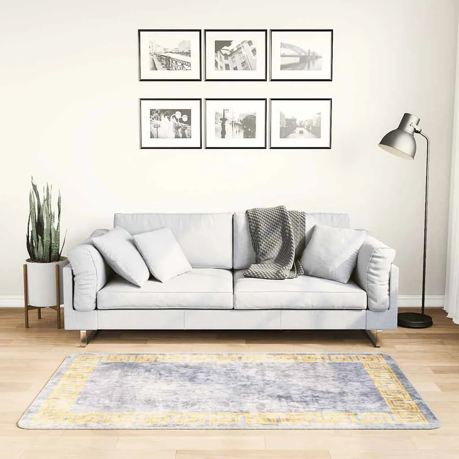 Tapis lavable 80x150 cm Gris