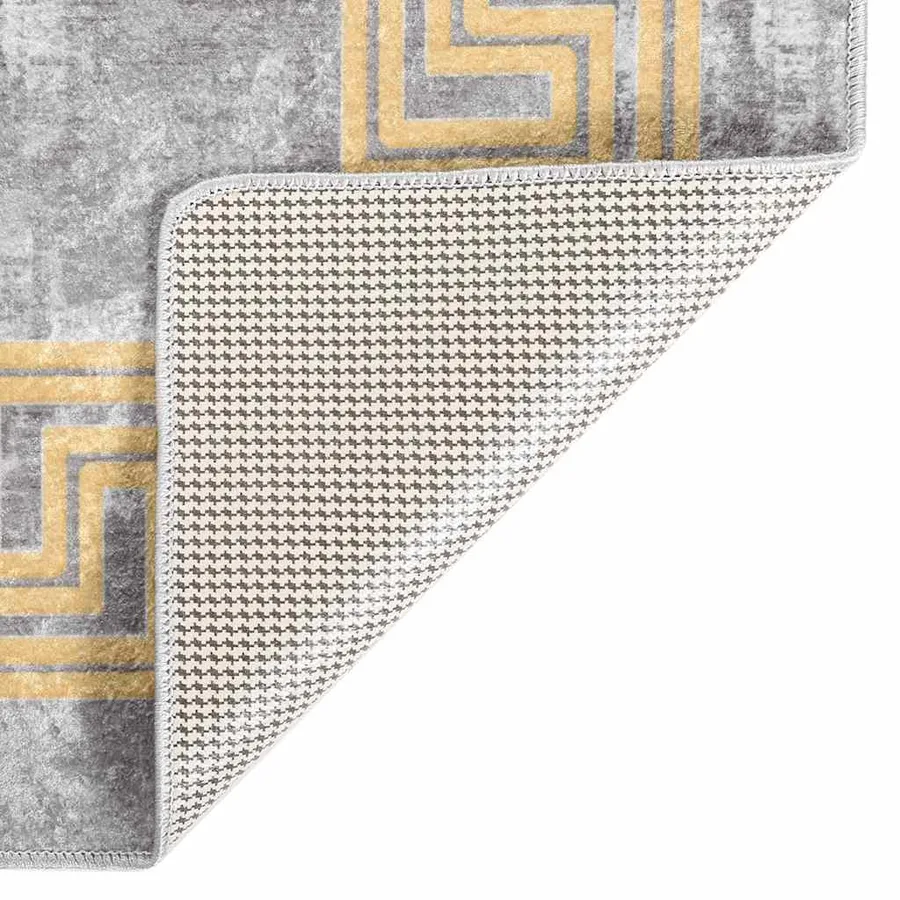Tapis lavable 80x150 cm Gris - 4