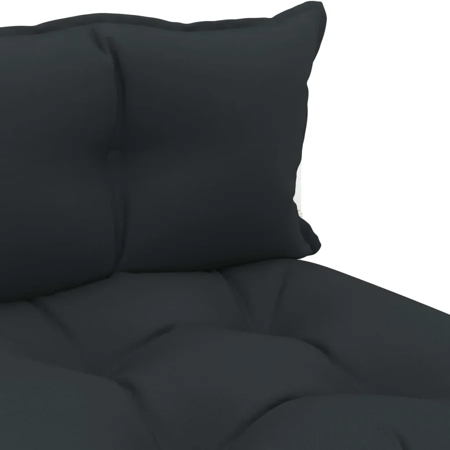 Canapé palette de milieu de jardin et coussins anthracite Bois - 5