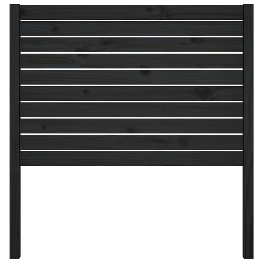 Tête de lit Noir 96x4x100 cm Bois massif de pin - 3