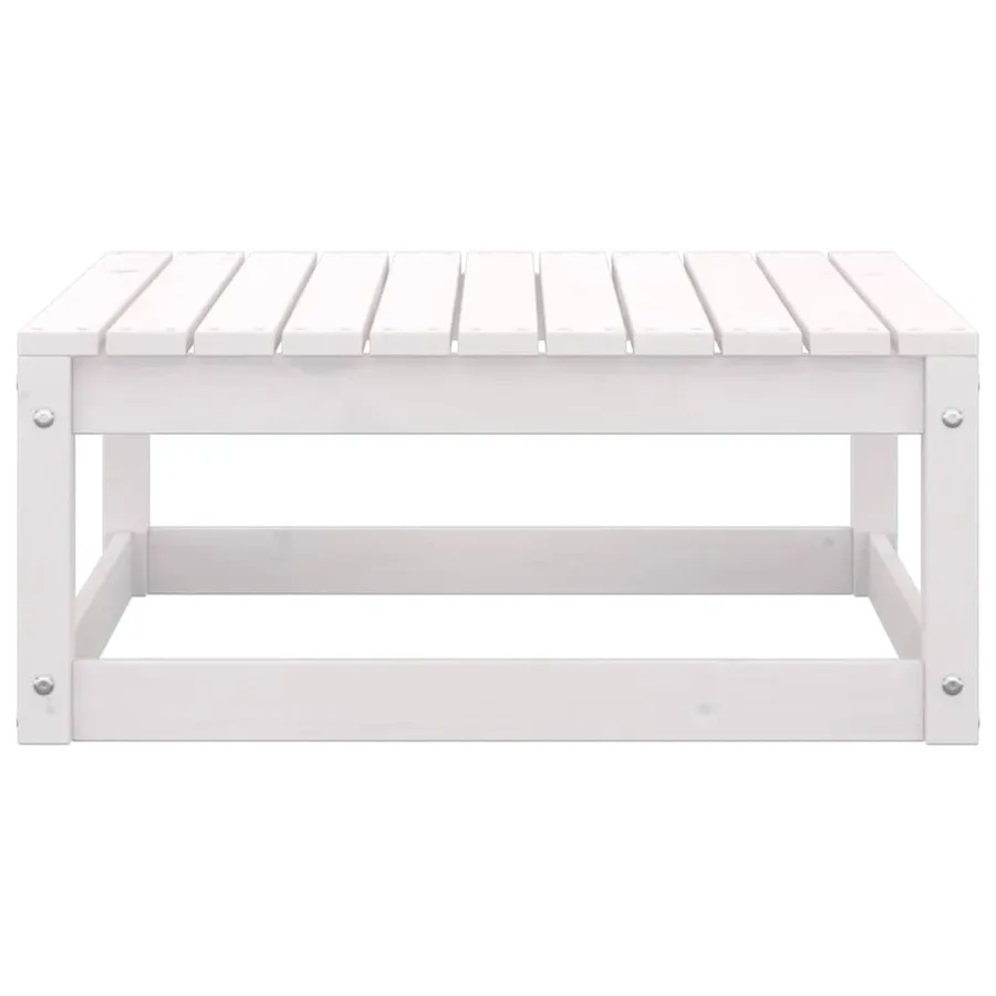 Salon de jardin 2 pcs avec coussins Blanc Bois de pin massif - 10