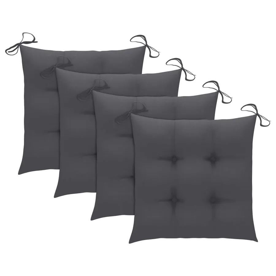 Chaises à manger d'extérieur lot de 3 et coussins Acacia massif - 8