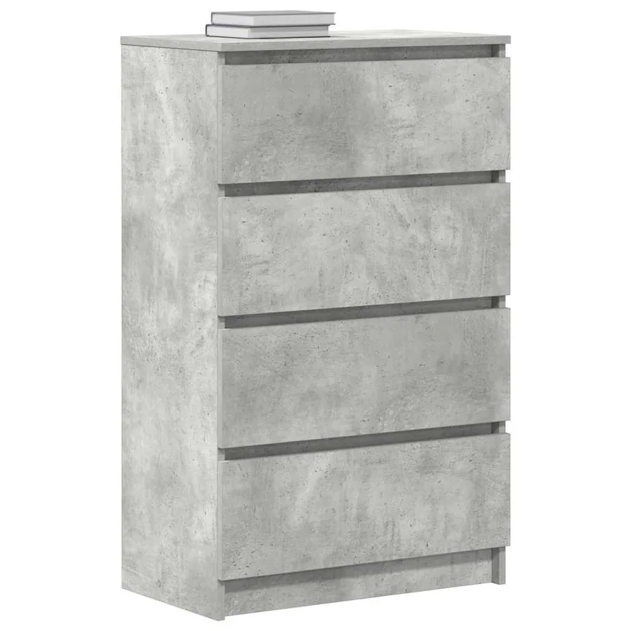 Buffet Gris béton 60x35x98,5 cm Bois d'ingénierie - 4