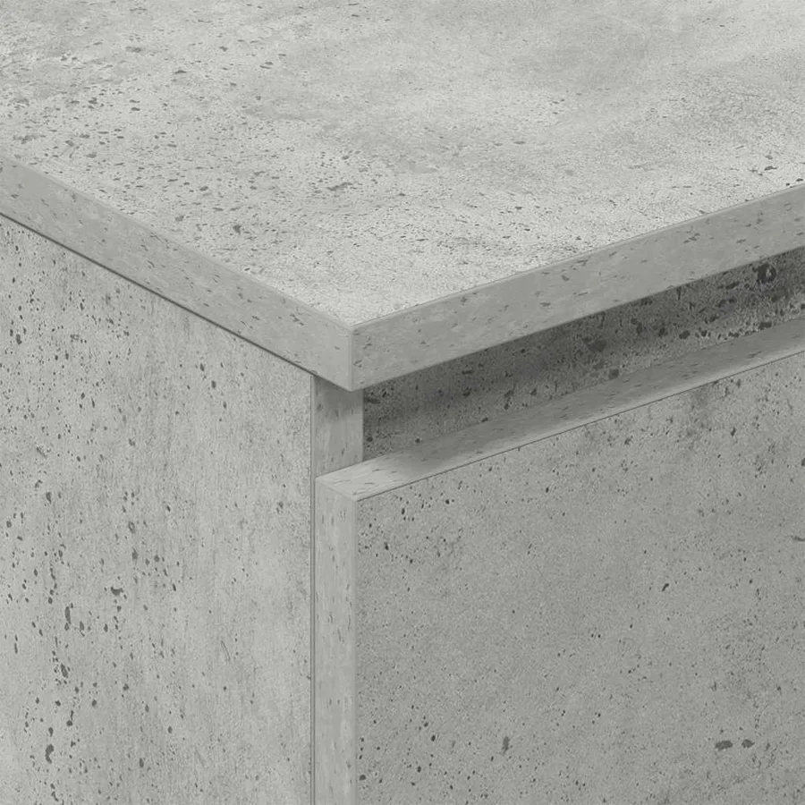Buffet Gris béton 60x35x98,5 cm Bois d'ingénierie - 9