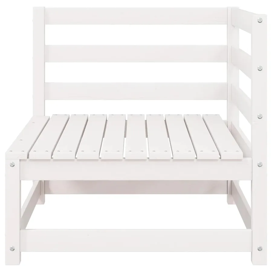 Canapé d'angle de jardin coussins anthracite Bois de pin massif - 5