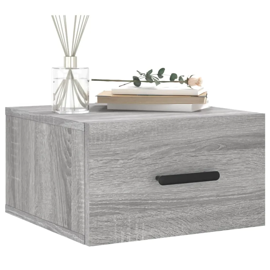 Tables de chevet murales 2 pcs sonoma gris 35x35x20 cm - 3
