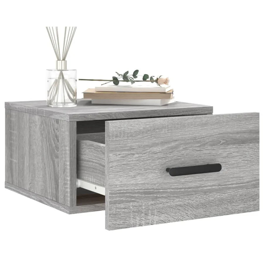 Tables de chevet murales 2 pcs sonoma gris 35x35x20 cm - 4