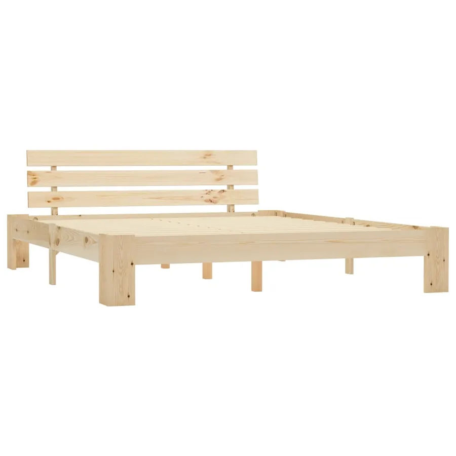 Cadre de lit sans matelas 180x200 cm bois massif de pin - 2