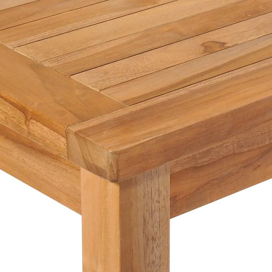 Ensemble de salle à manger de jardin 5 pièces 150 x 90 cm en bois de teck massif - 13