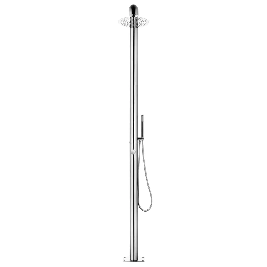 Douche de jardin avec base gris 230 cm Acier inoxydable - 5