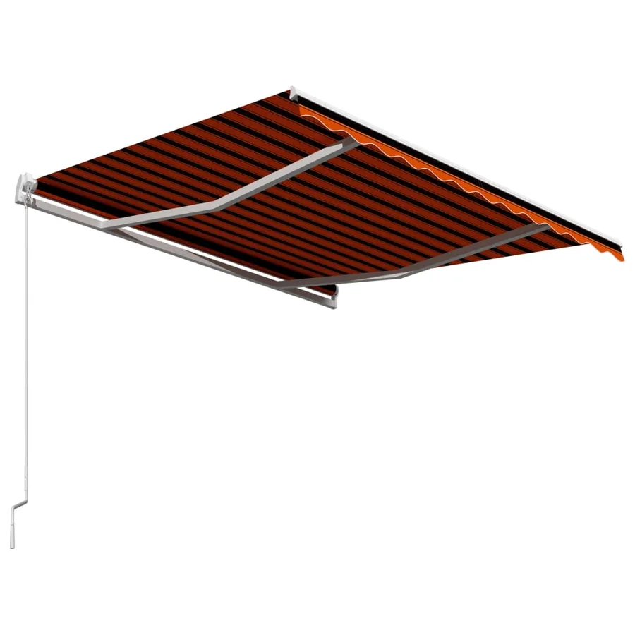 Auvent manuel rétractable 350x250 cm Orange et marron - 4