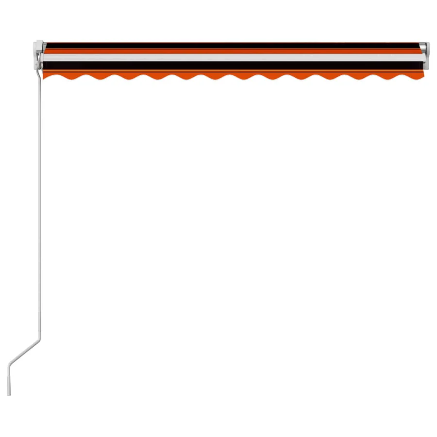 Auvent manuel rétractable 350x250 cm Orange et marron - 5