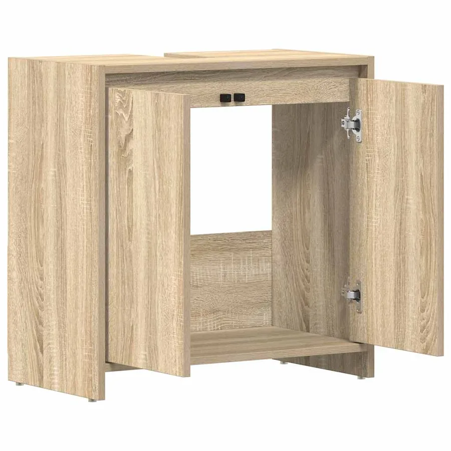 Armoire de salle de bain Chêne sonoma Bois d'ingénierie - 5