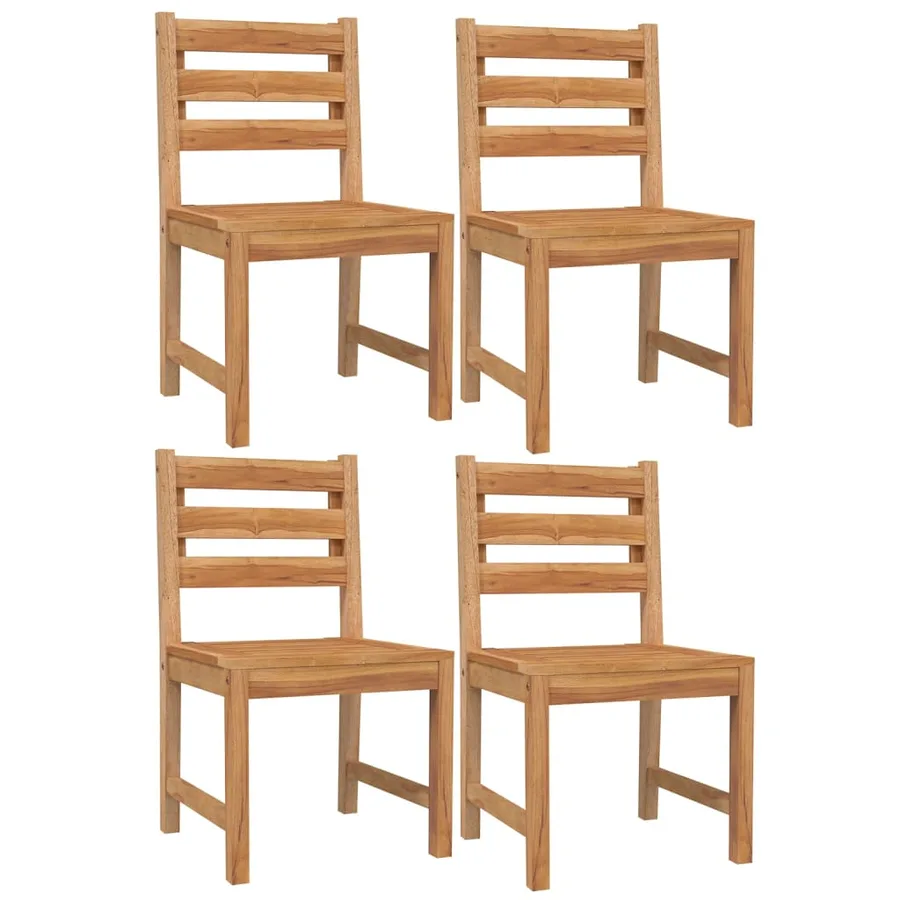 Ensemble à manger de jardin 5pcs Bois de teck massif - 4