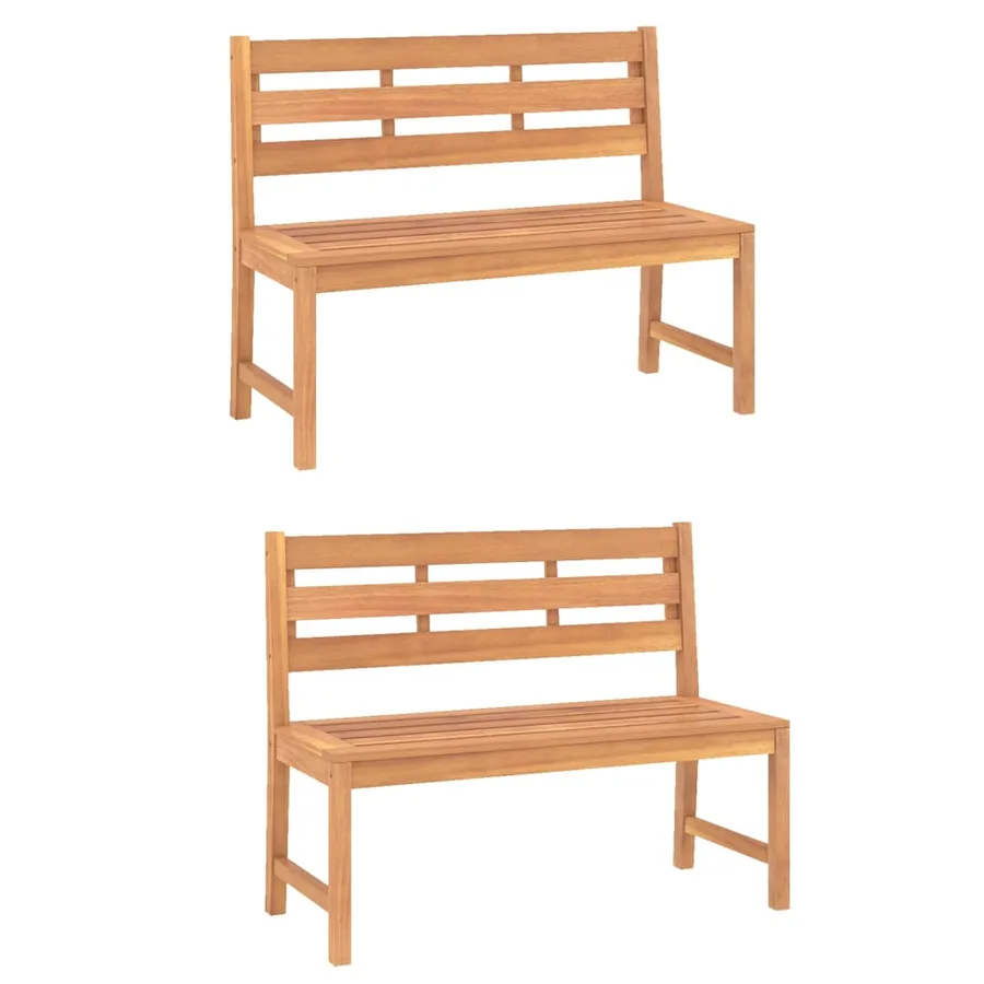 Ensemble à manger de jardin 5pcs Bois de teck massif - 4