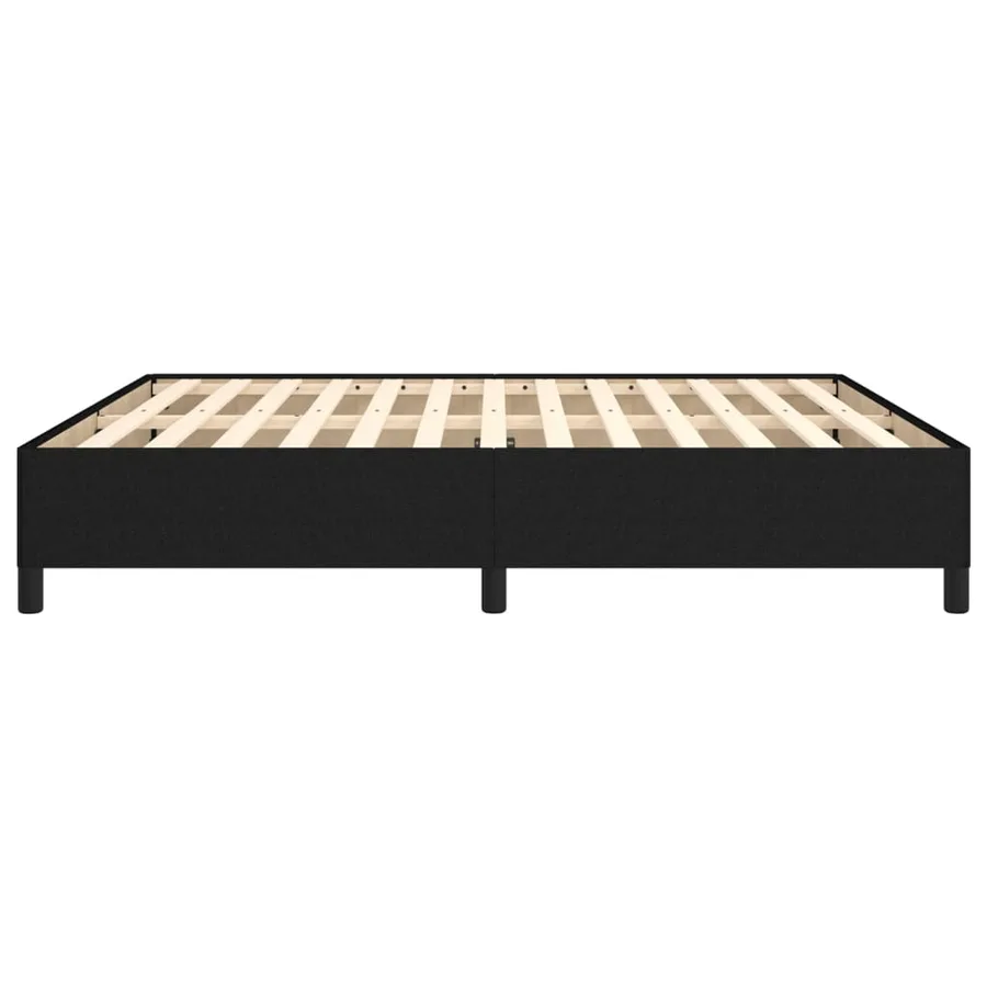 Cadre de lit sans matelas noir 180x200 cm tissu - 6