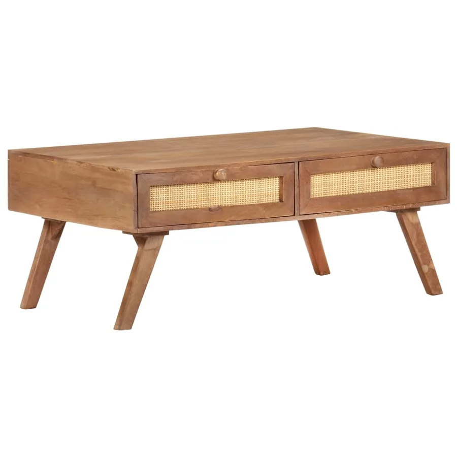 Table basse 100x60x40 cm Bois de manguier massif - 10