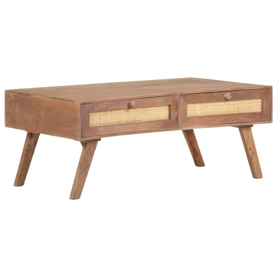 Table basse 100x60x40 cm Bois de manguier massif - 11