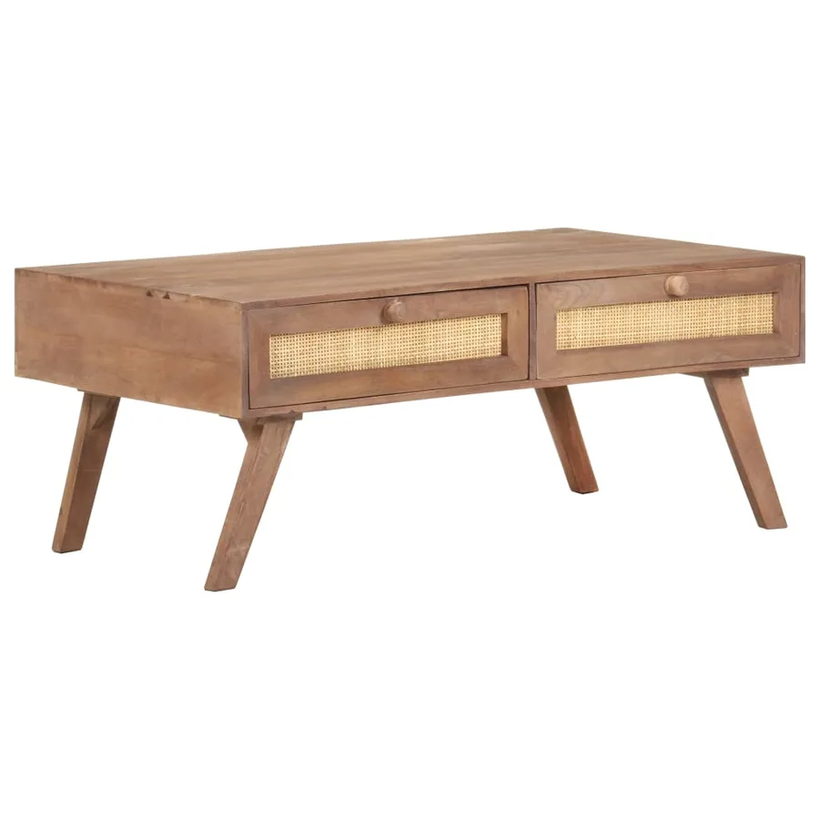 Table basse 100x60x40 cm Bois de manguier massif - 12
