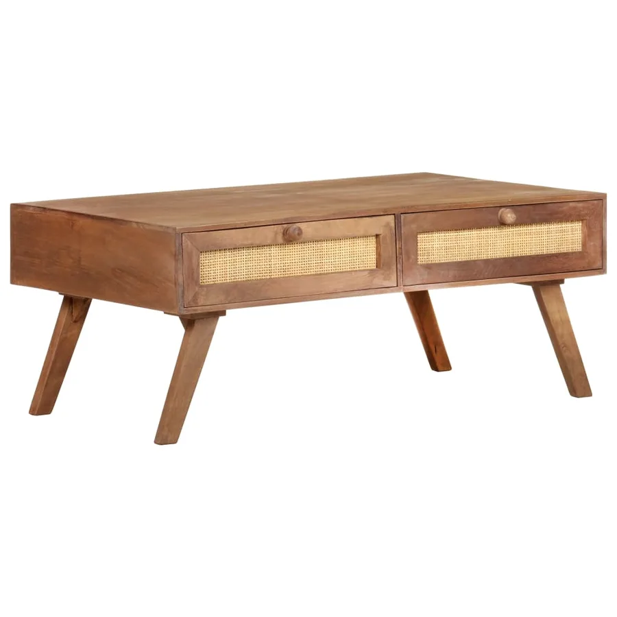 Table basse 100x60x40 cm Bois de manguier massif - 9